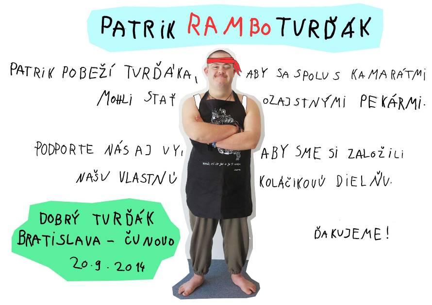 Na štart Tvrďáka sa symbolicky postaví aj Paťo alias Rambo zo združenia Bol raz jeden človek.