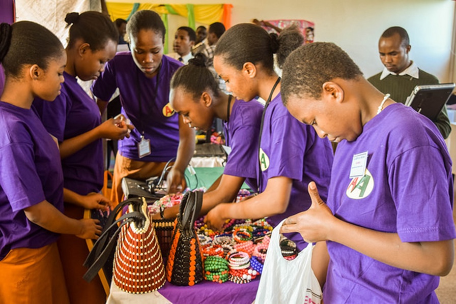 Marvelous Arts from Kajire Girls preparing for the Trade Fair.