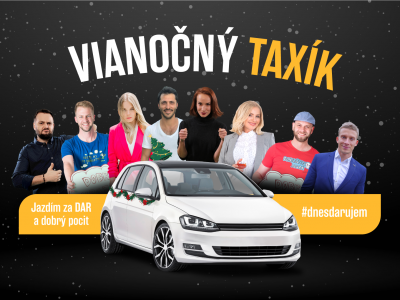 Známe osobnosti si sadnú za volant vianočného taxíka. Bratislavčania jazdou prispejú na dobrú vec