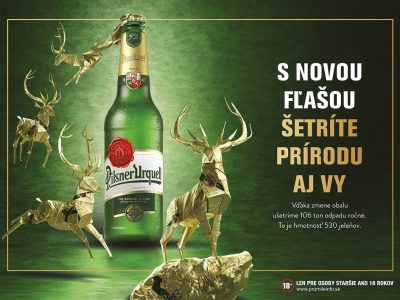 Ikonická fľaša Pilsner Urquell sa mení. Hliníkovú fóliu nahradí úplne recyklovateľná zlatá etiketa
