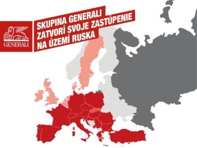 Skupina Generali zatvorí svoje zastúpenie v Moskve a daruje 3 milióny EUR na podporu utečencov z Ukrajiny